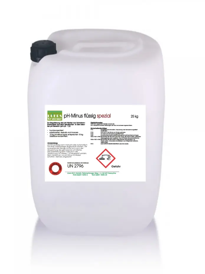 LÜERS pH Minus flüssig spezial mit Komplexbildner, 25 kg