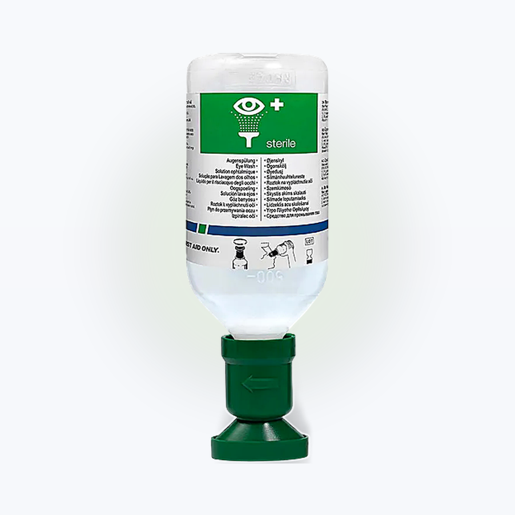 [260300007] Augenspülflasche mit 500 ml steriler Natriumchloridlösung(0,9%). 